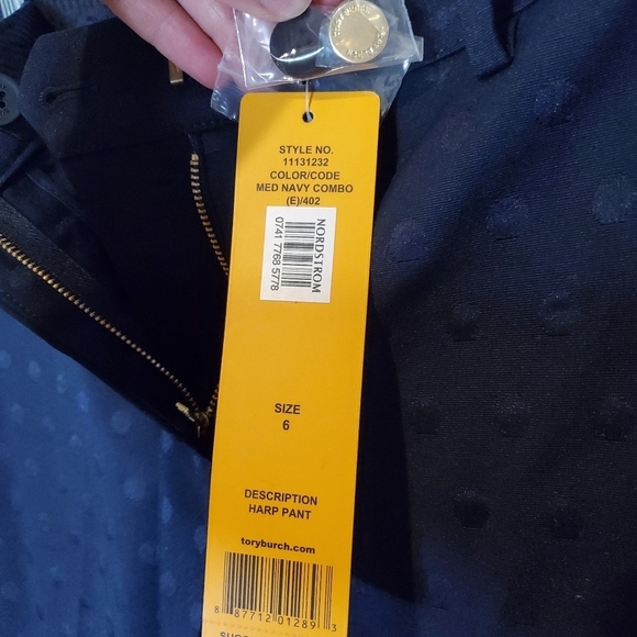 Nwt Tory Burch Harp Pant size 6 - Picture 5 of 7